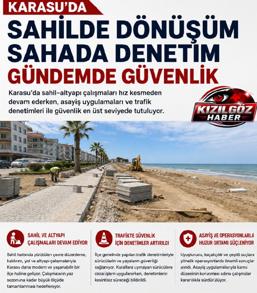 KARASU’DA GÜNDEM: SAHİLDE DÖNÜŞÜM, SAHADA DENETİM, GÜNDEMDE GÜVENLİK