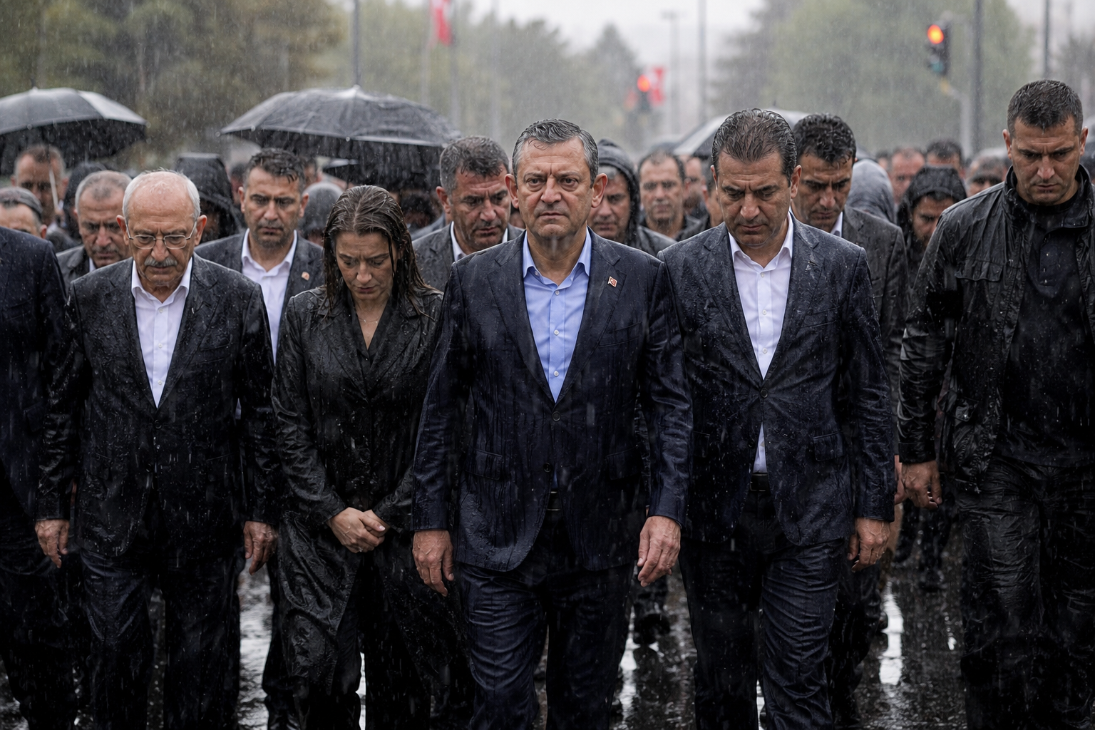 Yağmur Altında Atılan Adımlar: Siyasetin Mesajı Bazen Söz Değil Görüntüdür